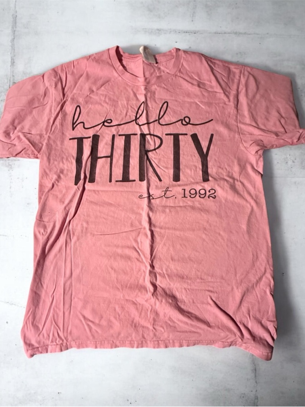🌼 Hello Thirty Graphic Tee - Pink